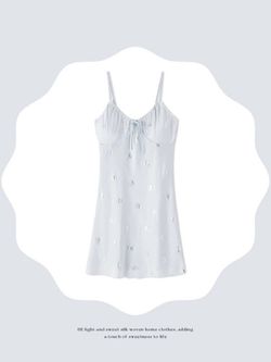 Bow-accented Gold Foil Slip Dress Size:M/L