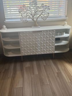 White console table