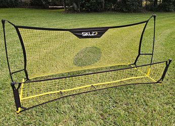 SKLZ Quickster Soccer Trainer - Dual-Sided Rebounder for Solo Passing, Receiving, Trapping Practice - Large & Small Rebound Net - Weather Resistant -