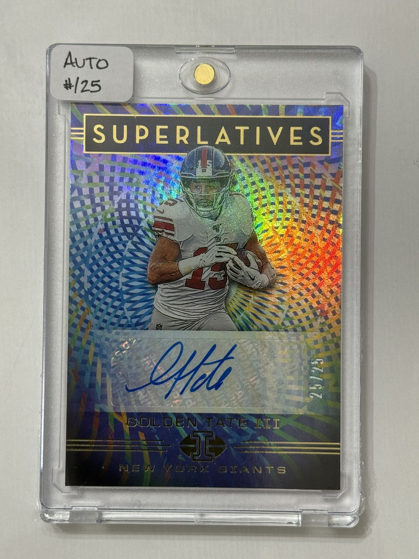 2020 Panini Illusions Superlatives #SU11 Golden Tate III Auto #/25