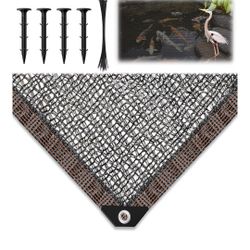 Netting Kit 15 x 20ft, Heavy-Duty Pe, Bird Deer Fence Netting, Durable Net Cover for Leaves, Protect Fish from Blue Heron Bird, Cats & Predators, Stak
