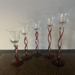 Glass Candle Holders