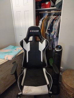 S Racer Gaming Chair, Just Needs A Blanket And A Neck Pillow Good To Go