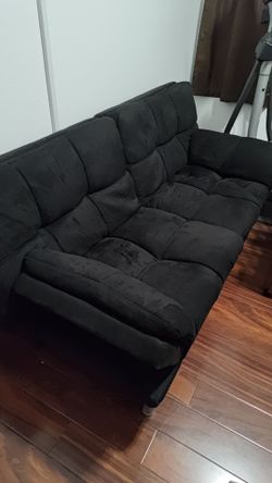 Futon for sale (black, fabric)