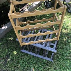 Pair AMAZING ALL WOOD WINE RACKS