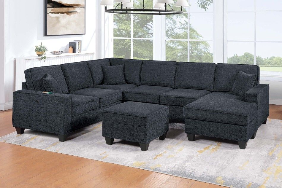 5pcs Sectional Sofa w/usb connection