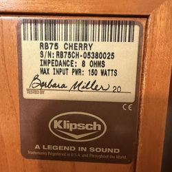 Klipsch Today Only RB-75 And RS-62