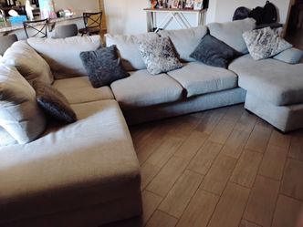 Grey sectional couch