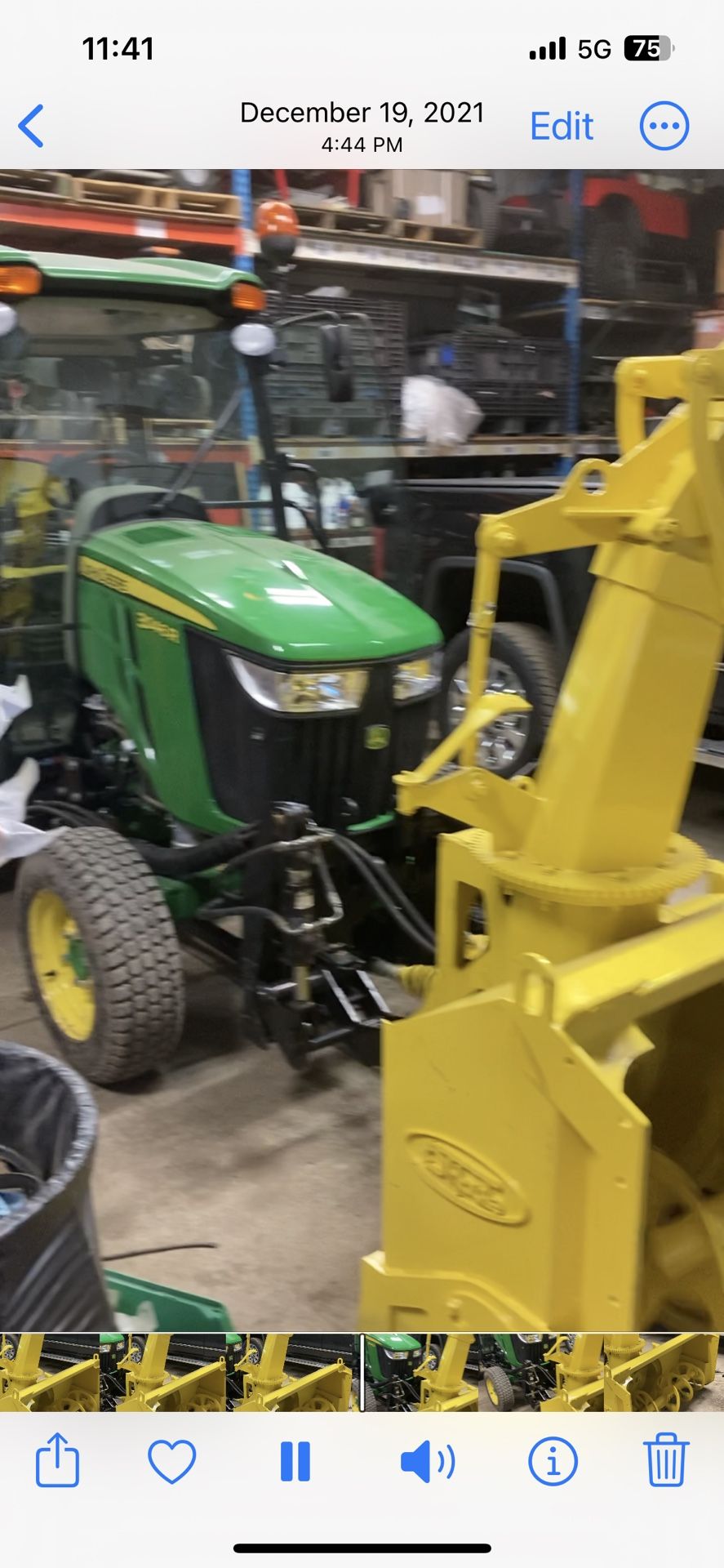 Shoule Snow Blower For 2000 & 3000 Series John Deere Tractors