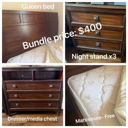 5 pieces Bedroom furniture set for $400