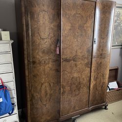Reduced Burl wood Armoire 