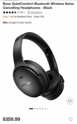 Bose QuietComfort Bluetooth Wireless Noise Cancelling Headphones - Black