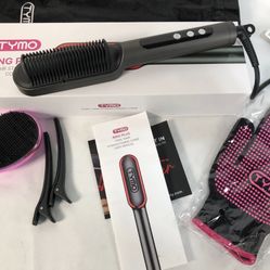 TYMO Ring Plus Ionic Hair Straightener Brush Without Box