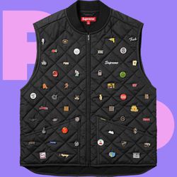 Supreme Pins Quilted Work Vest (Large)