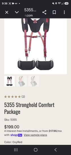 Occidental Leather Stronghold Comfort Package Tool bad Suspenders