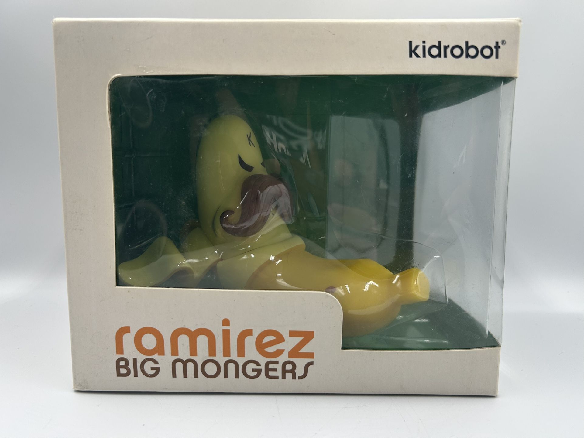 Ramirez Big Monger Banana Mustache  Frank Kozik Kidrobot 2009 vinyl figure Boxed