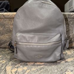 Coach Grey Charlie Women’s Leather Backpack 