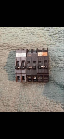 Zinsco circuit breakers 2 pole 50 and 60 amp