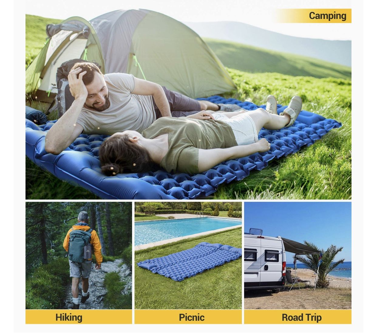 Inflatable Sleeping Pad, Two Person , Elegear