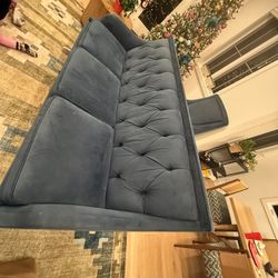 Blue Velvet Couch