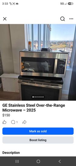 GE Stainless Steel Over-the-Range Microwave – 2025