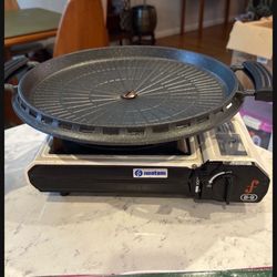 Portable Butane Stove And  Korean Bbq Grill Top 