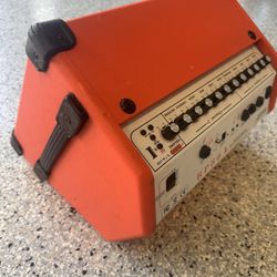 Coolmusic BP80 Battery Powered Acoustic Guitar Amplifier-Portable Bluetooth Speaker 100W, 6 Inputs, 3 Band EQ,Orange