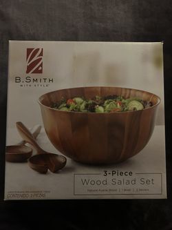 B. Smith With Style 3-piece Wood Salad Set