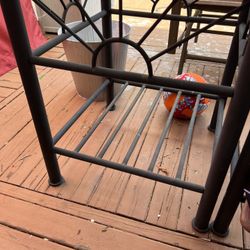 2 Side Tables  Glass Top 