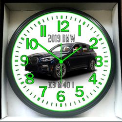 Wall Clock 2019 BMW Glow In The Dark Wall Clock New!