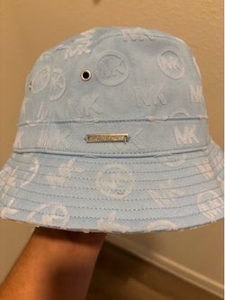 NWT Michael Kors Shoreblue MK Logo Bucket Hat One Size