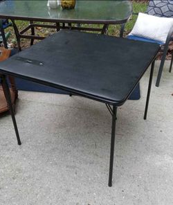 Black Folding Card Table