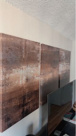Large 3 Piece Brown Artwork *MAKE OFFER*
