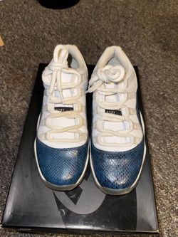 Air Jordan 11 Low Navy Snakeskin Sneakers