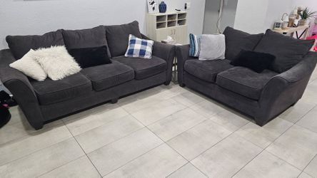 Couch and love seat  with pillows