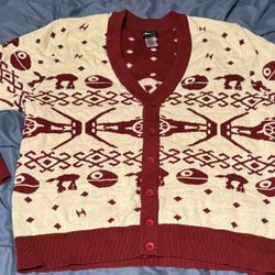 Star Wars LADIES XXL Officially Licensed Christmas Cardigan. New Without Tags. Never Worn. 2XL. Only $20.00