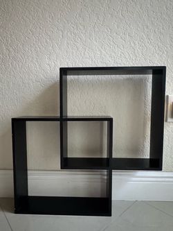 Decorative Wall Mount Floating Cube Wall Shelf - Espresso