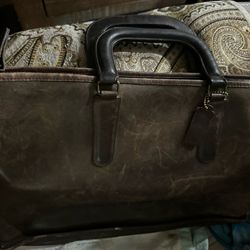 Vintage Coach Briefcase Gorgeous All Leather W Heavy Duty Zipper
