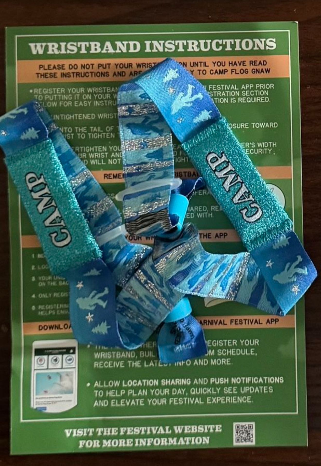 Camp Flog Wrist Band Ga