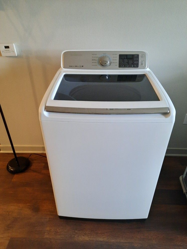 Samsung 5.0 Cu Ft Top Load Washer And 7.4 CuFt Electric Dryer