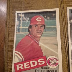 Topps 1985 Pete Rose and Nolan Ryan 5X7 BASEBALL CARDS