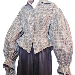 BYRON LARS Runway couture NEW Gingham Blouse - Designer Vintage