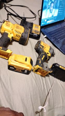 DeWalt 20V MAX Cordless Drill and Impact Driver Set with battery pack and charger