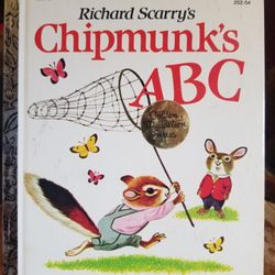 Little Golden Book #202-54 Richard Scarry’s Chipmunk's ABC, Golden Medallion Series