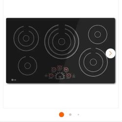 LG 36” Radiant Smooth Surface Electric Cooktop Black