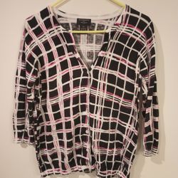 Philosophy By Republic Women's 3/4 Sleeve Knit Cardigan Size 0X