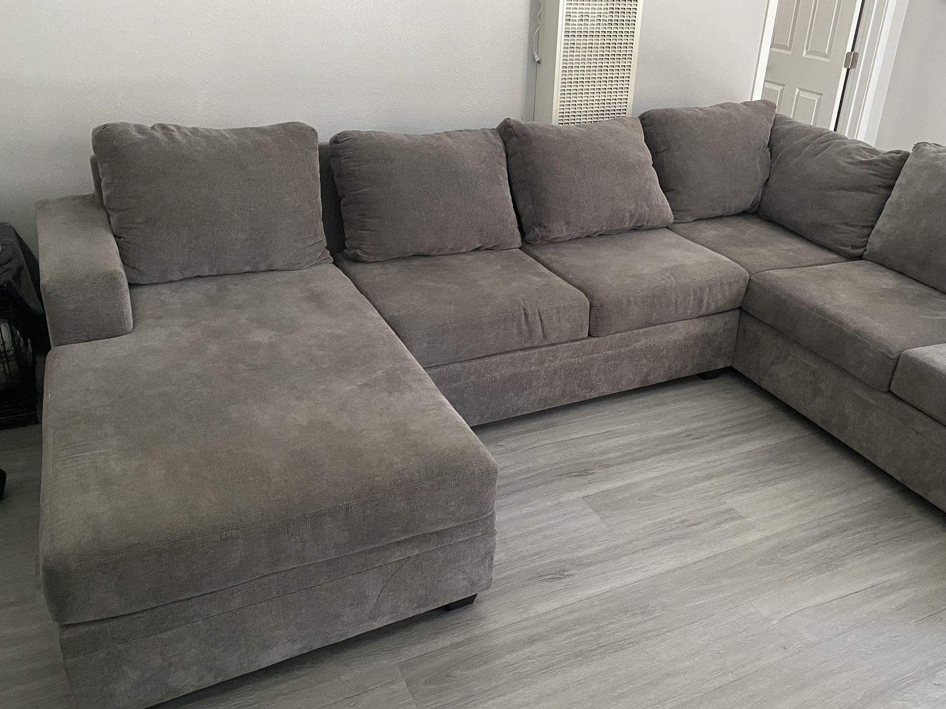 Living Spaces Brand 2 Section - L Shape Couch With Pull Out Bed