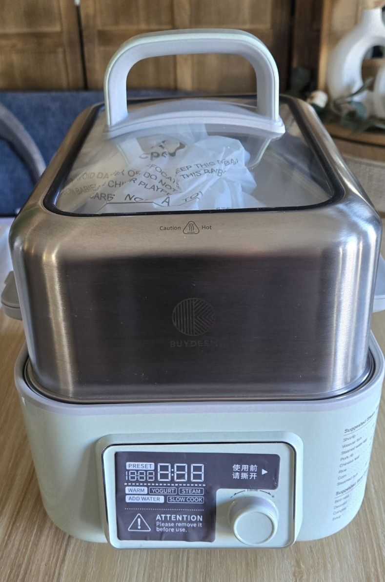 BUYDEEM G553 5-Quart Electric Food Steamer for 2-4 Servings, One Touch Vegetable Steamer for Cooking, Digital Multifunctional Steamer, Quick Steam, St