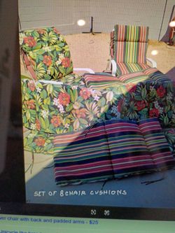 Set Of Four Reversible Patio Chair Covers Excellent Like The New Condition Cash Only Please