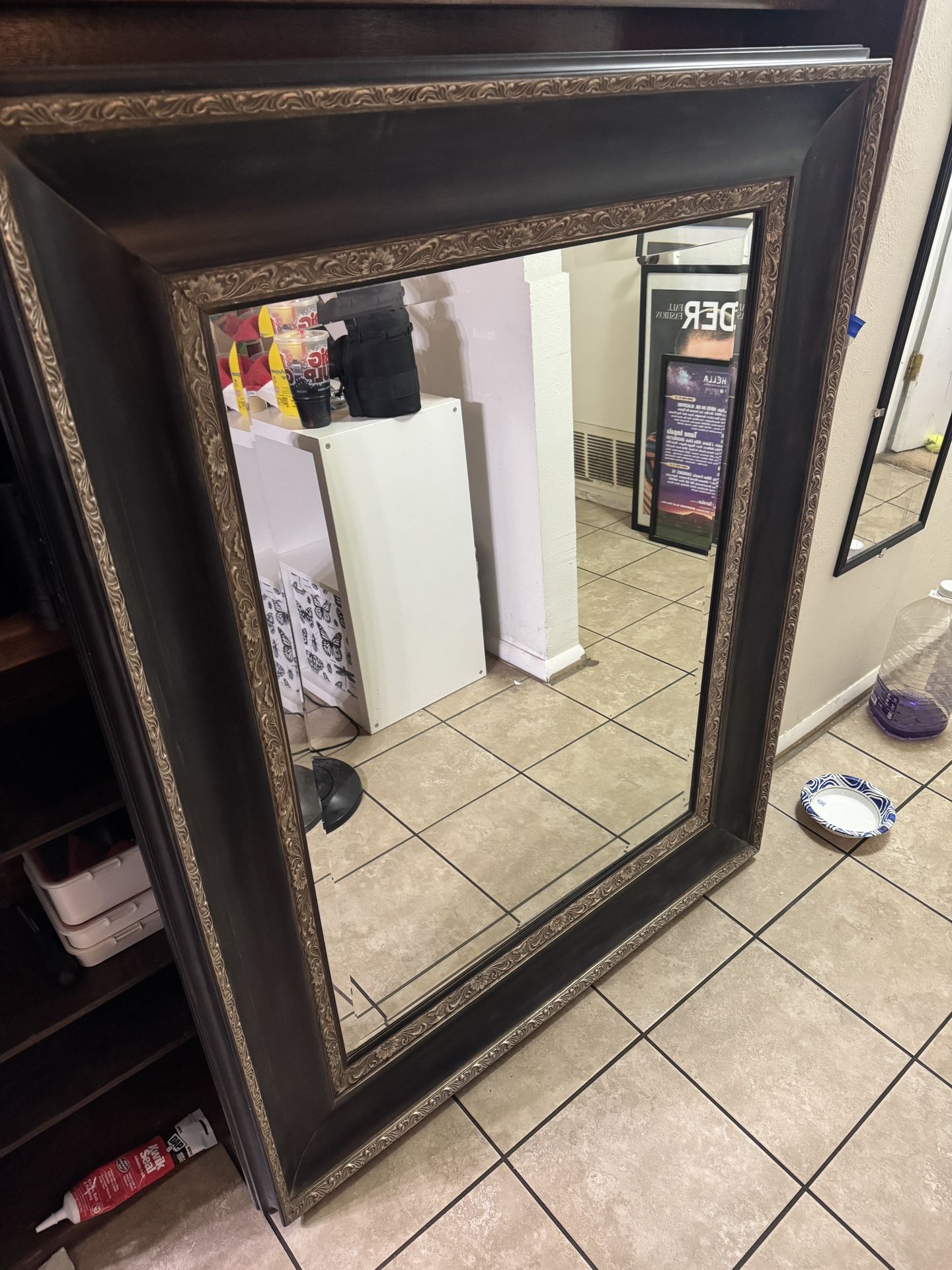 LARGE ANTIQUE MIRROR